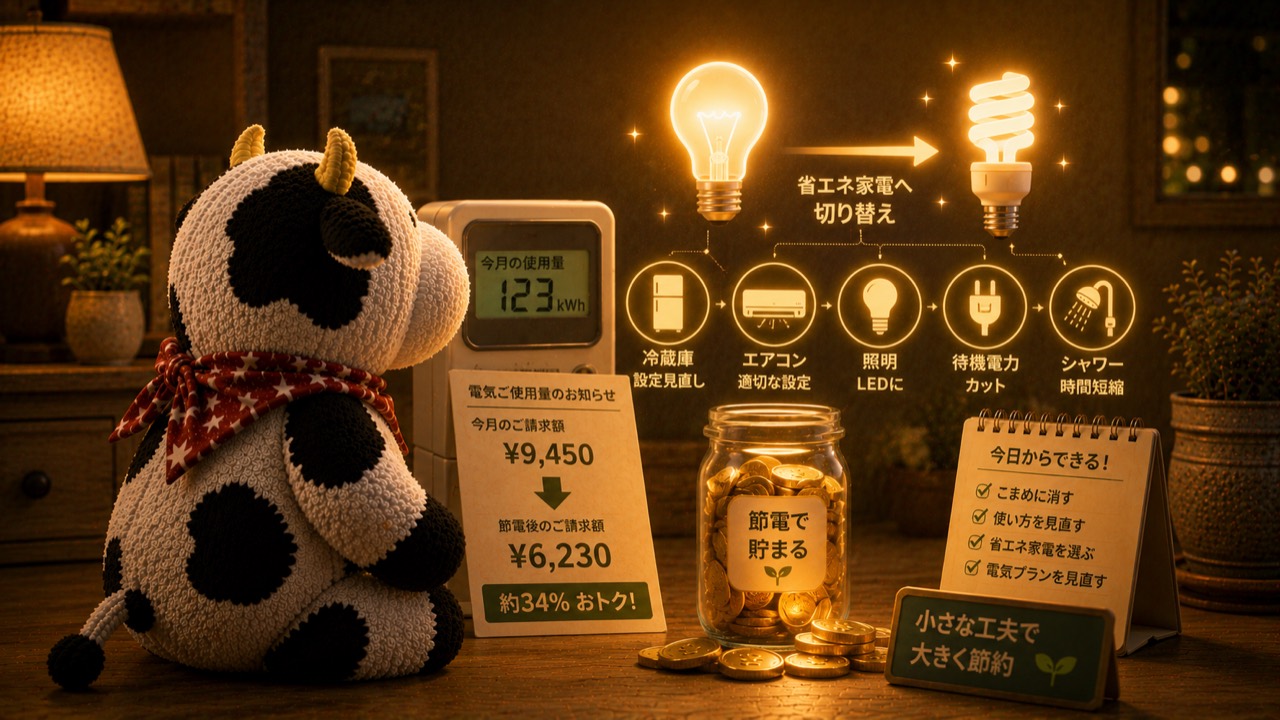 電気代が高すぎ！月3000円下げる節約術7選