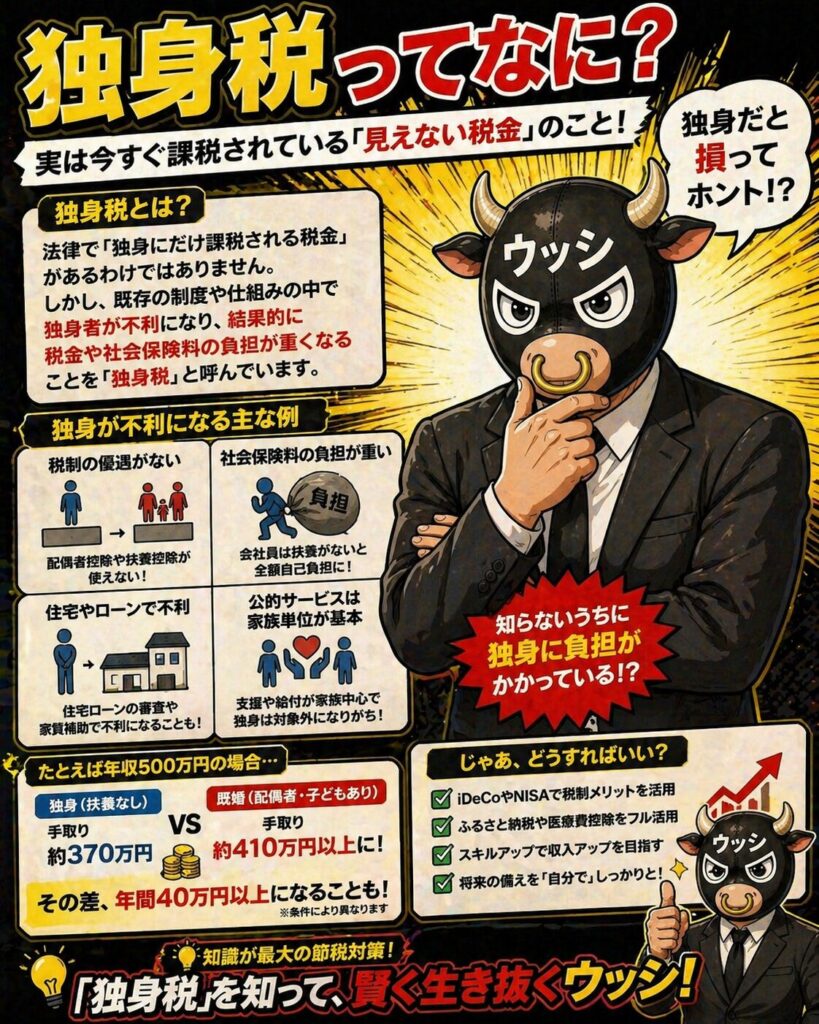 独身税はいくら？サラリーマンの負担額と対策5選