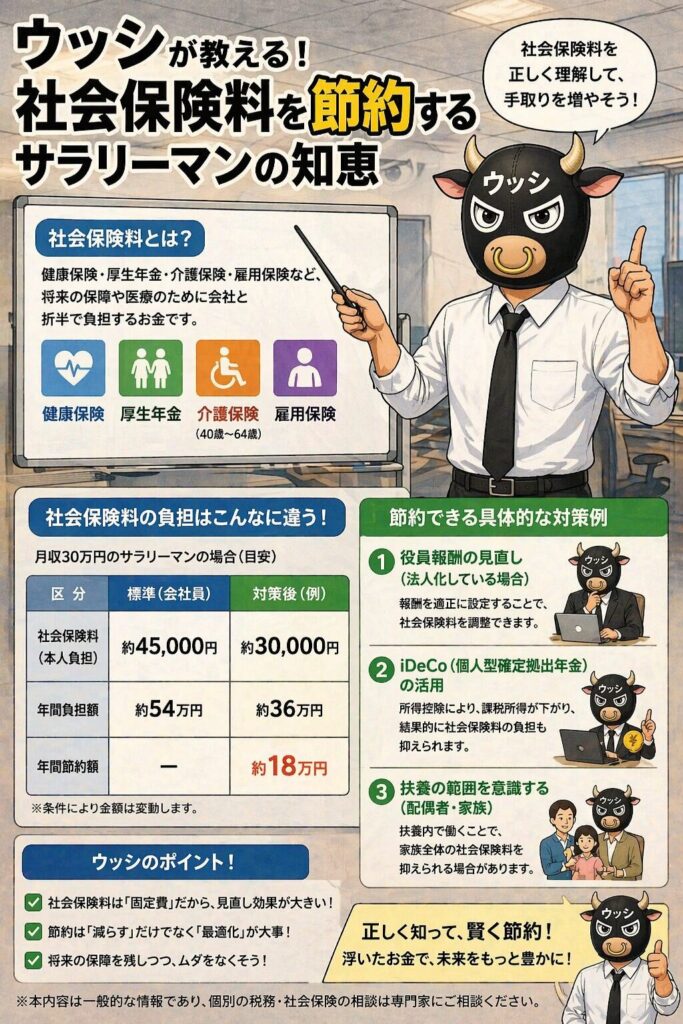 社会保険料を減らす方法5選｜サラリーマンが合法的に手取りを増やす節税術【2026】