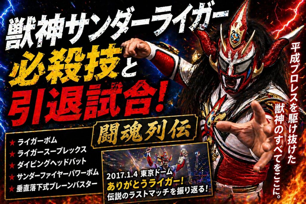 獣神サンダーライガー必殺技と人物像!部長のジュニア神様論