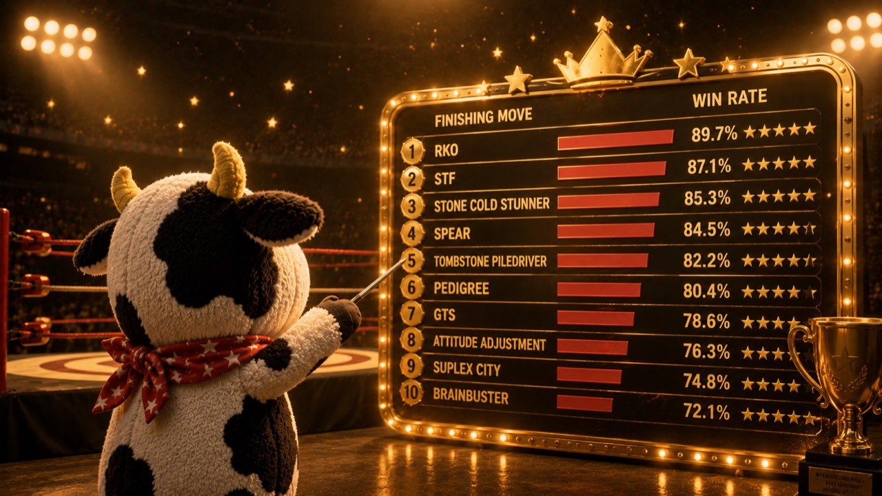 プロレス決め技勝率ランキングTOP10｜営業部長ウッシが必殺技を実績分析【2026年版】